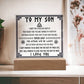 To My Son Acrylic Plaque with Snowflakes