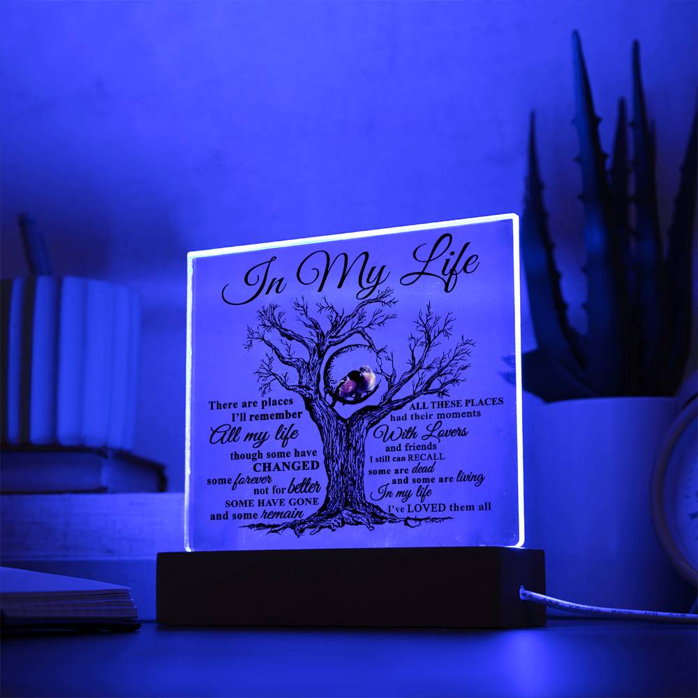 In My Life Acrylic Plaque