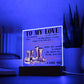 To My Love Fall-themed Acrylic Plaque