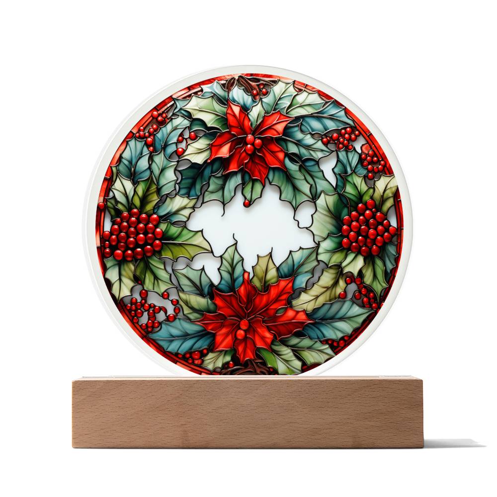 Christmas Wreath Acrylic Plaque