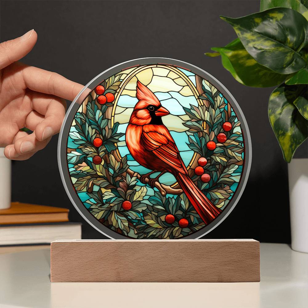 Christmas Cardinal Acrylic Plaque