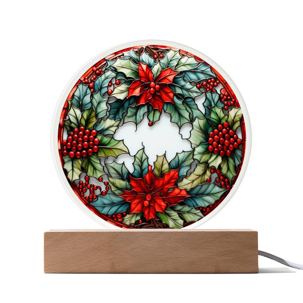 Christmas Wreath Acrylic Plaque