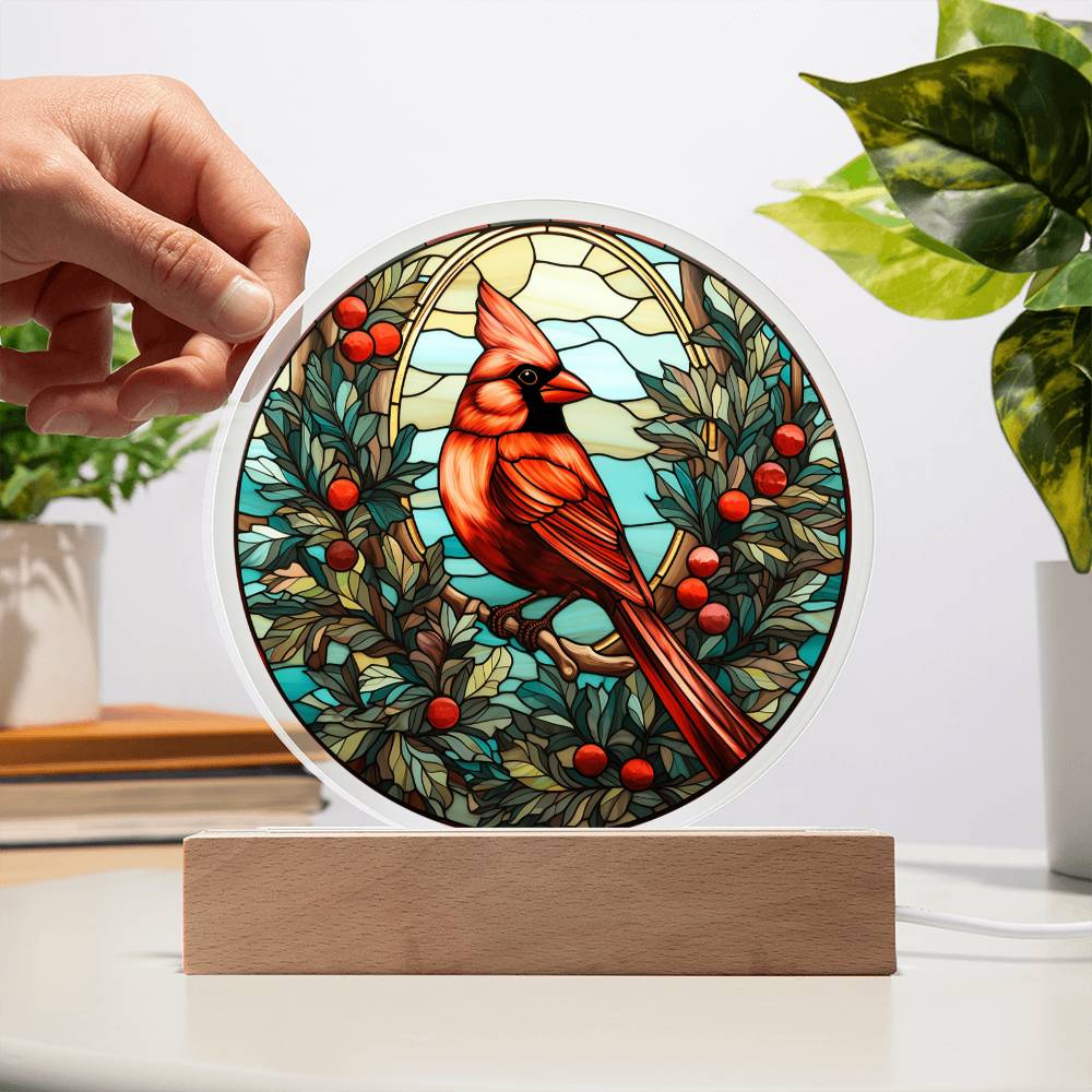 Christmas Cardinal Acrylic Plaque