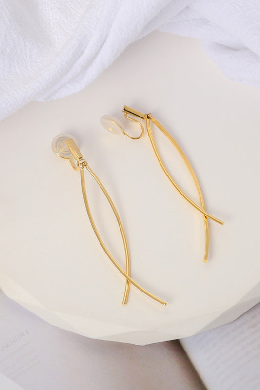 18K Gold Plated Clip-On Earrings