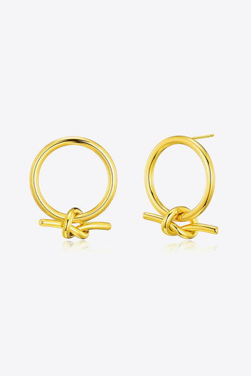 18K Gold-Plated Tied Hoop Earrings