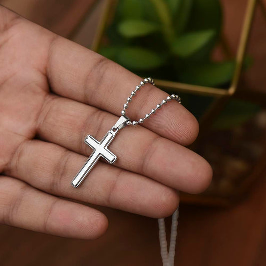 Stainless Cross with Ball Chain necklace