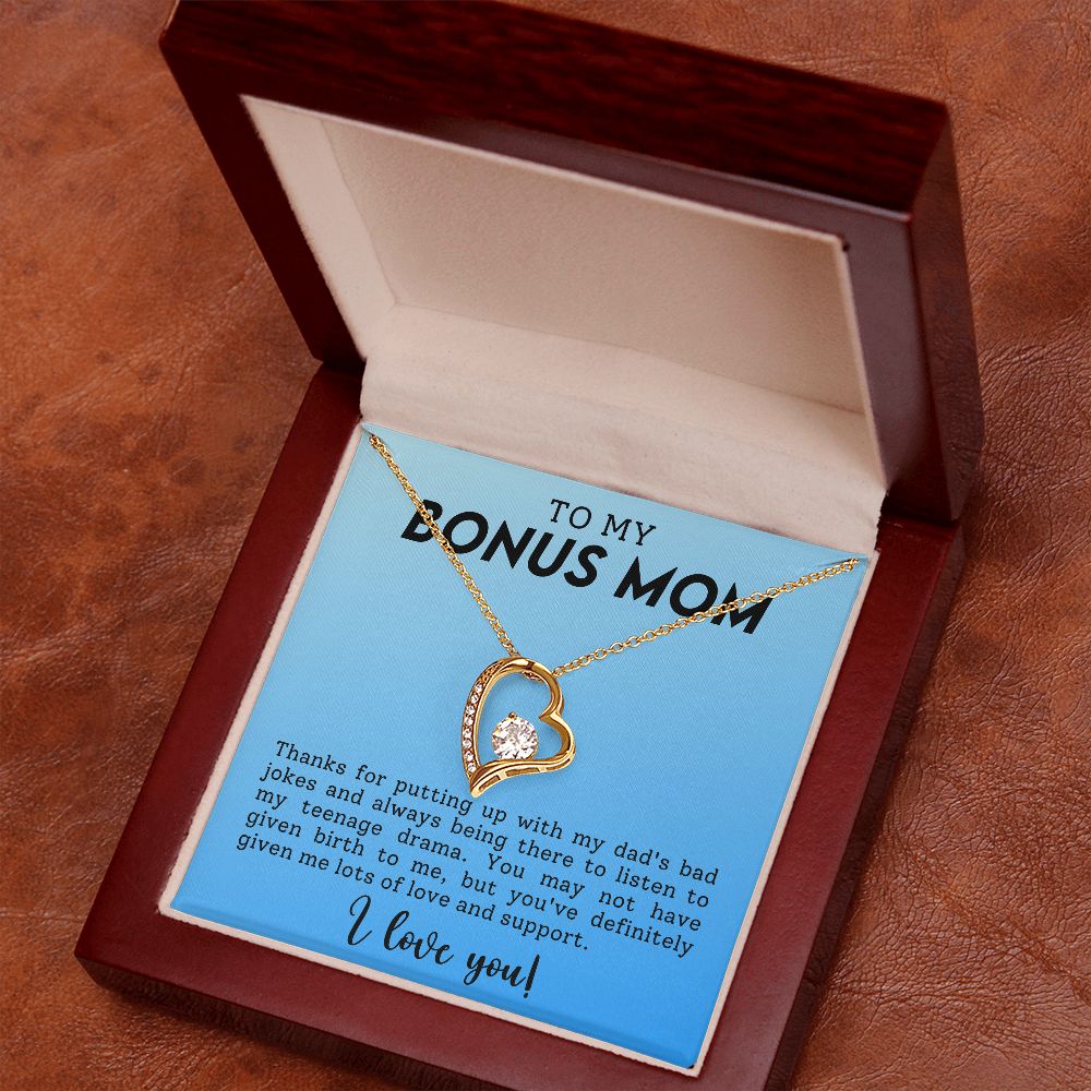 To My Bonus Mom Forever Love Necklace