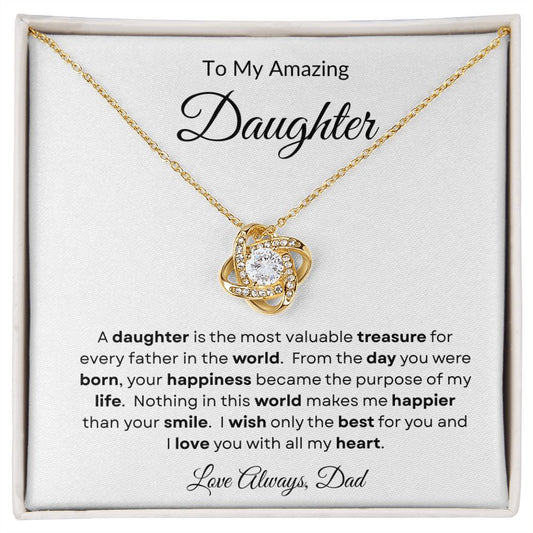 To My Amazing Daughter Love Knot