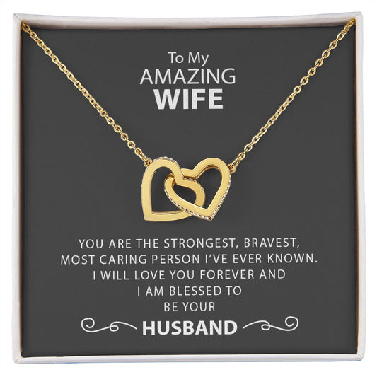 My Wife | You're Amazing - Interlocking Hearts necklace