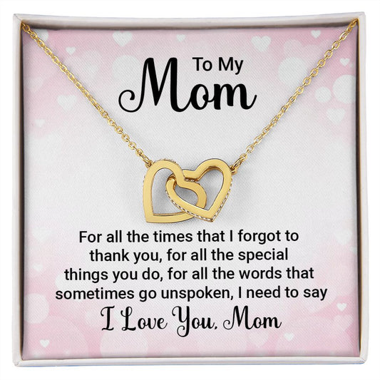 To My Mom| Interlocking Hearts Necklace