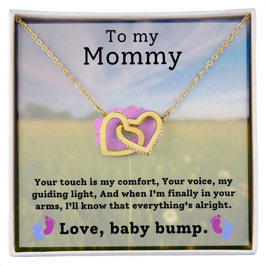 To My Mommy Interlocking Heart Necklace