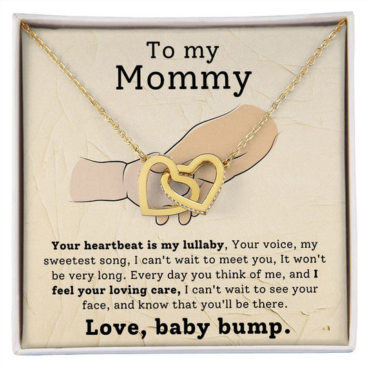 To My Mommy Interlocking Heart Necklace
