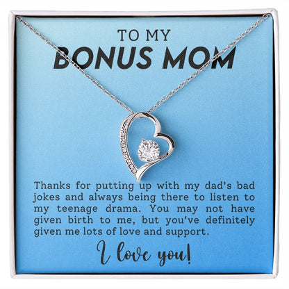To My Bonus Mom Forever Love Necklace