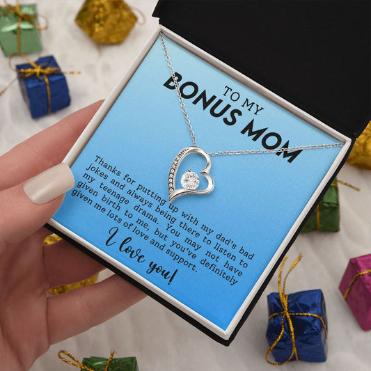 To My Bonus Mom Forever Love Necklace