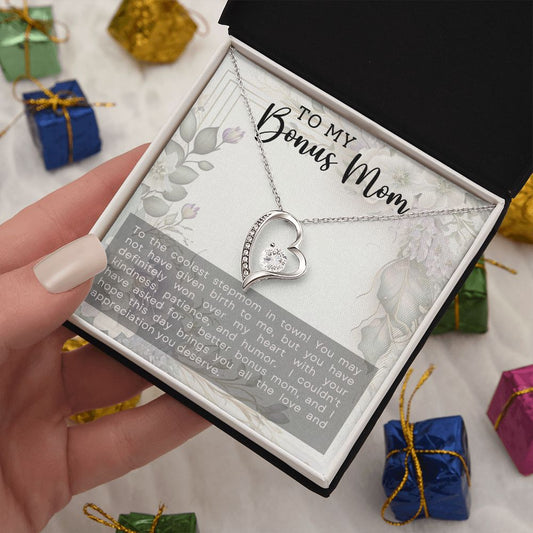To My Bonus Mom Forever Love Necklace
