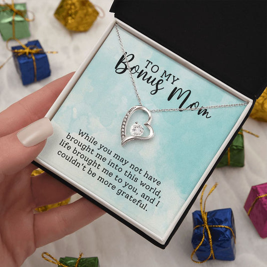 To My Bonus Mom Forever Love Necklace