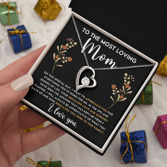 To The Most Loving Mom Forever Love Necklace