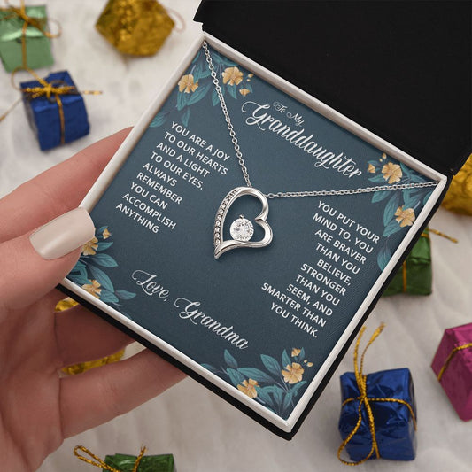 To My Granddaughter Forever Love Necklace
