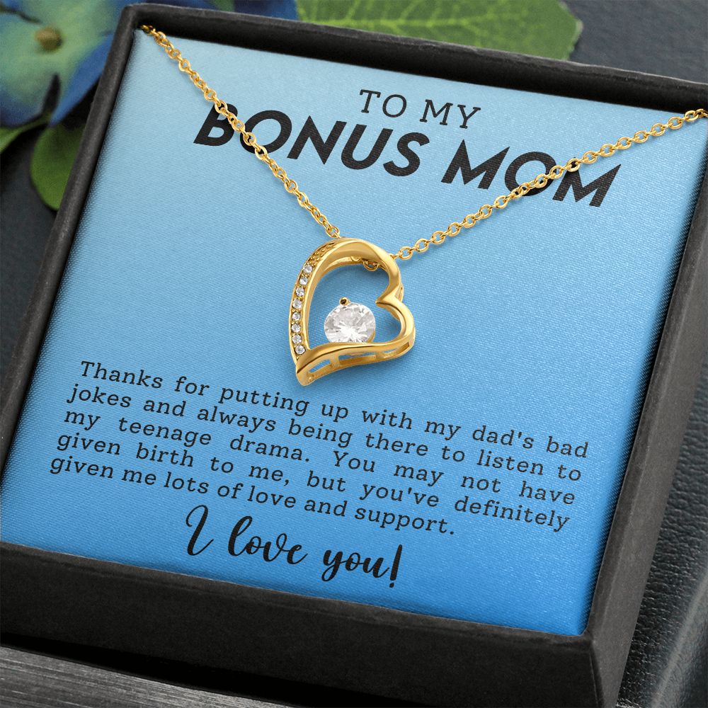 To My Bonus Mom Forever Love Necklace