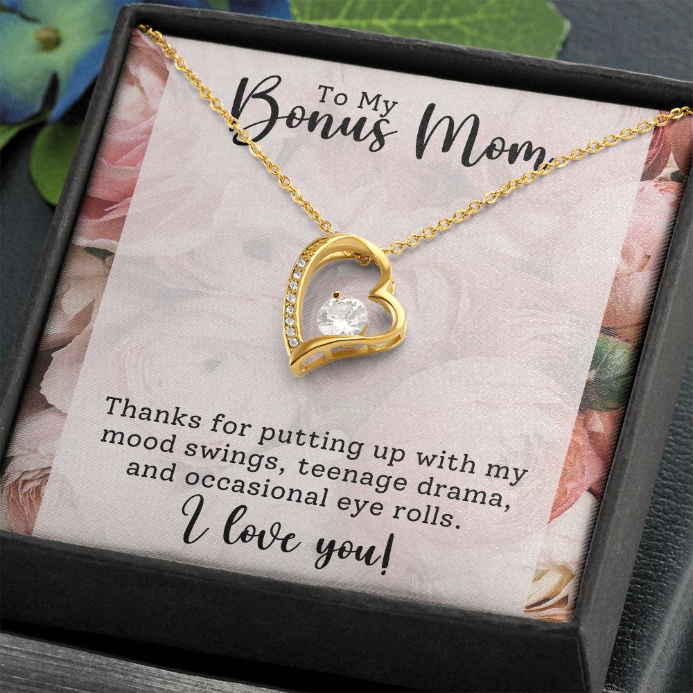 To My Bonus Mom Forever Love Necklace