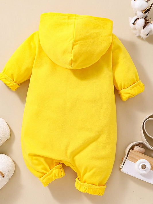 Baby LITTLE BOSS Graphic Hooded Jumpsuit