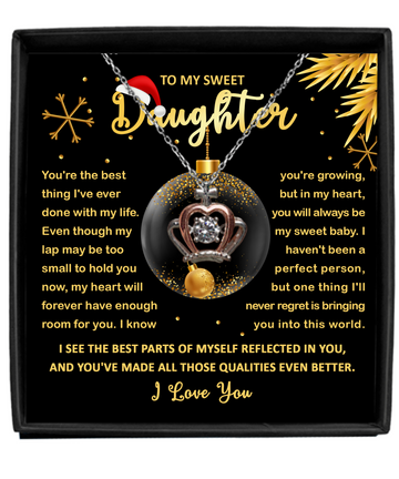 To My Sweet Daughter Crown Pendant