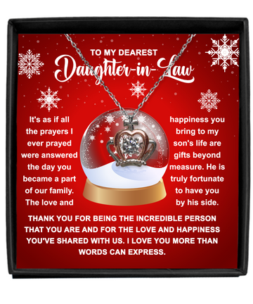 To My Dearest Daughter-In-Law Crown Pendant