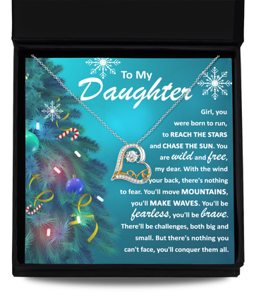 To My Daughter Dancing Love Necklace Christmas Tree