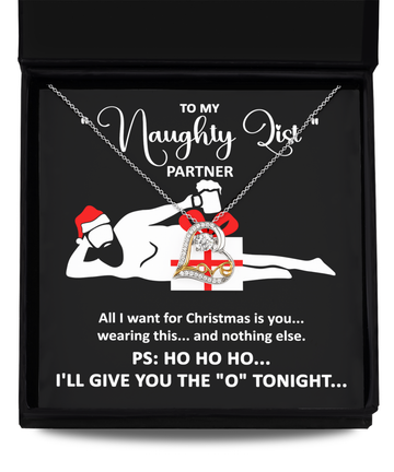 To My Naughty List Partner Love Dancing Necklace