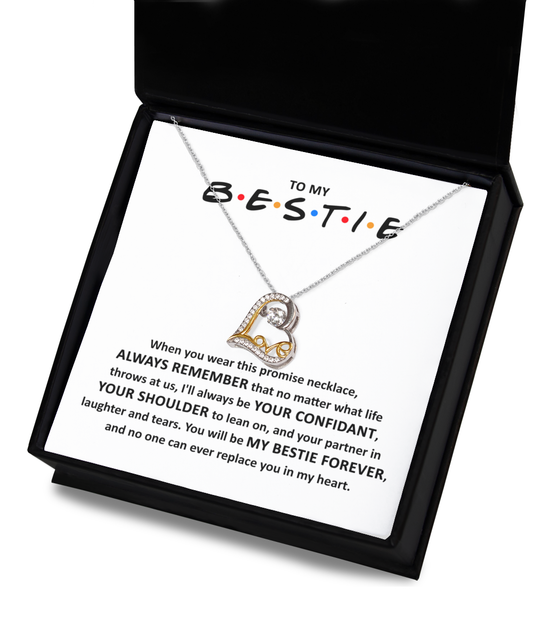 To My Bestie Promise Love Dancing Necklace