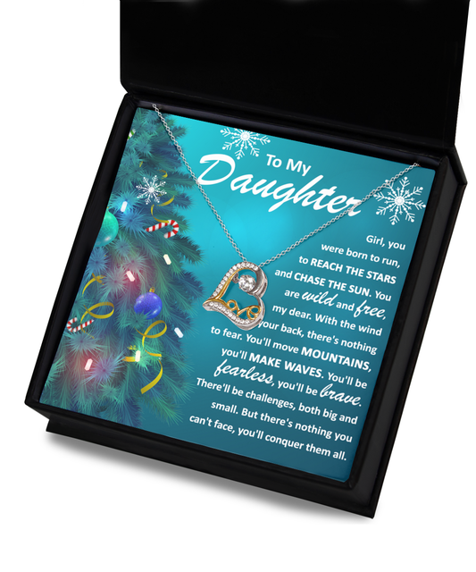 To My Daughter Dancing Love Necklace Christmas Tree