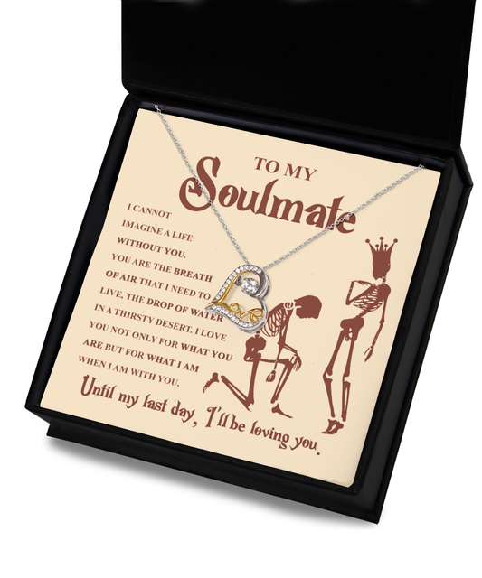 To My Soulmate Love Dancing Necklace